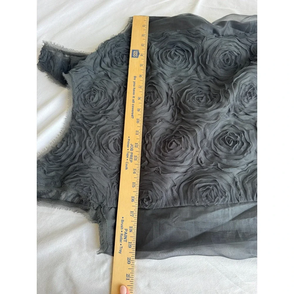 J. Crew Florette Black 100% Silk Rosette Mesh Sleeveless Cocktail Dress Women 10